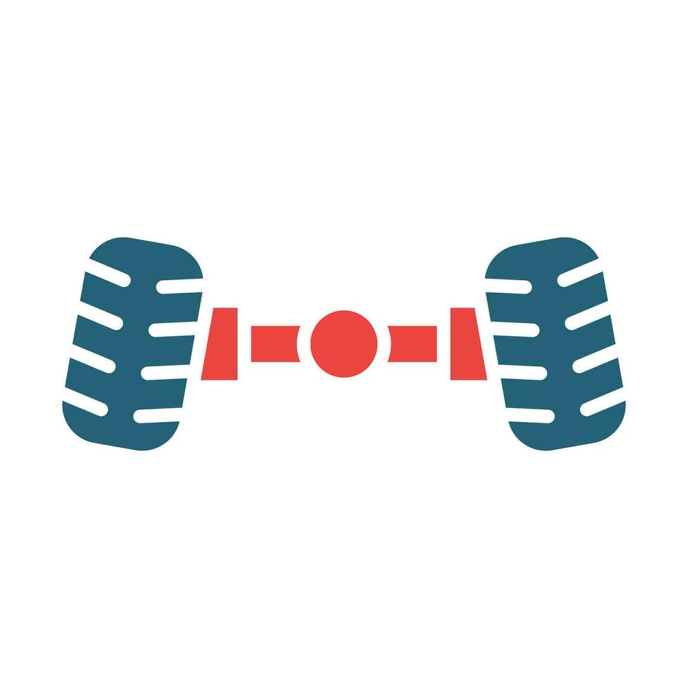 Wheel Alignment Vector Glyph Two Color Icon For Personal And Commercial Use.