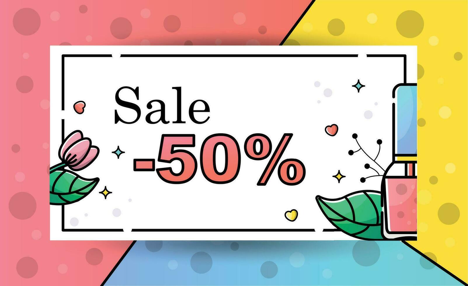 Nail salon banner vector