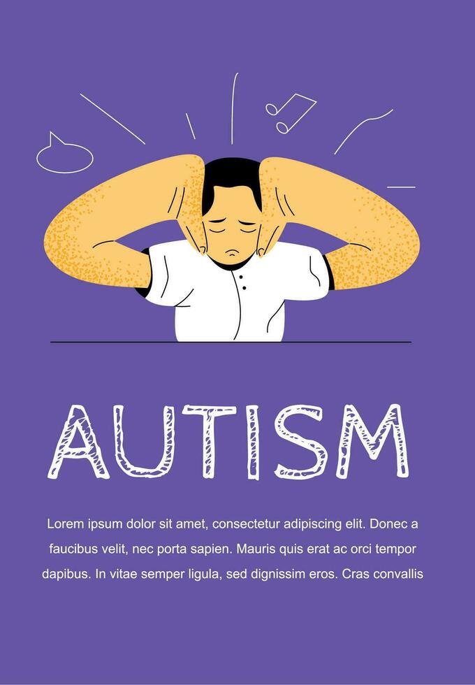 Children with autism vector illustration