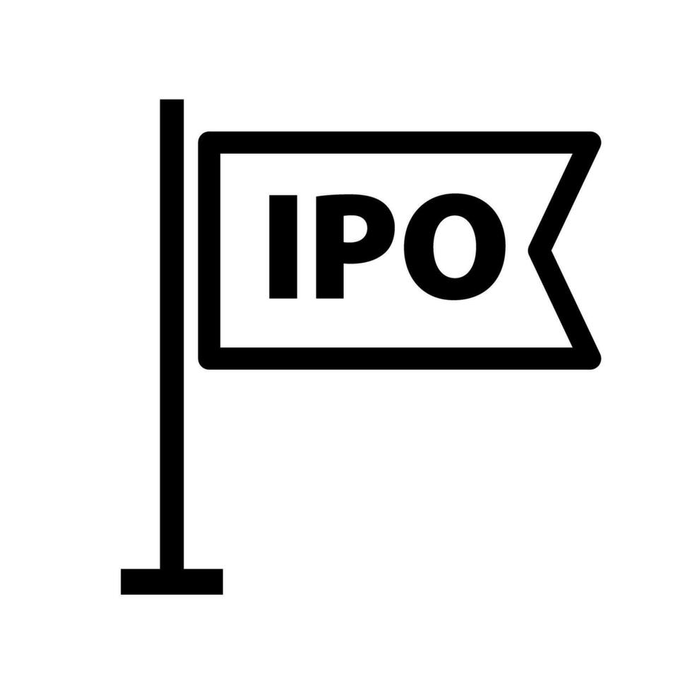 sencillo ipo icono. inicial público ofrecimiento existencias. vector. vector