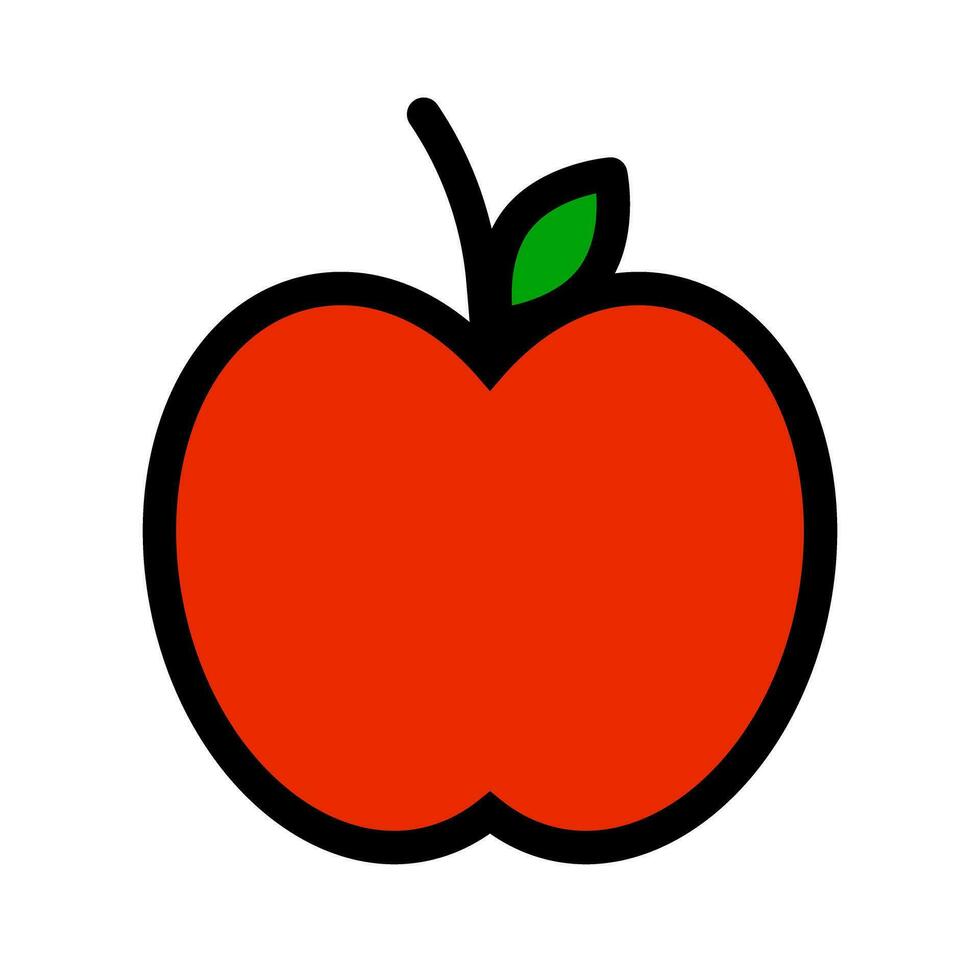 Flat design apple icon. Fruit. Vector. vector
