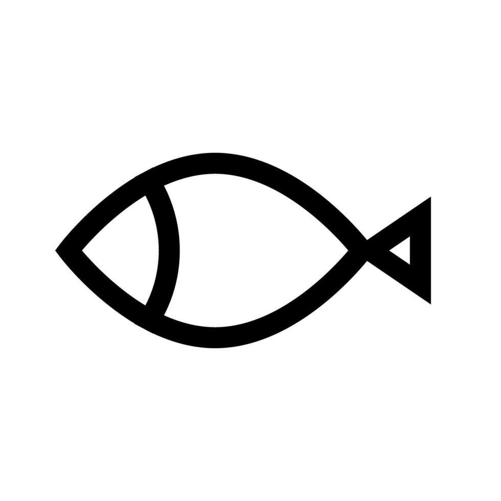 Simple fish icon. Seafood. Vector. vector