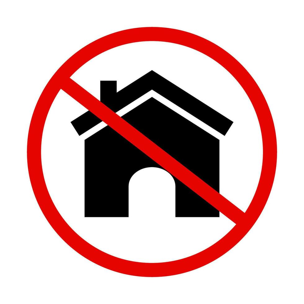 House ban icon. Housing prohibition. Vector. vector