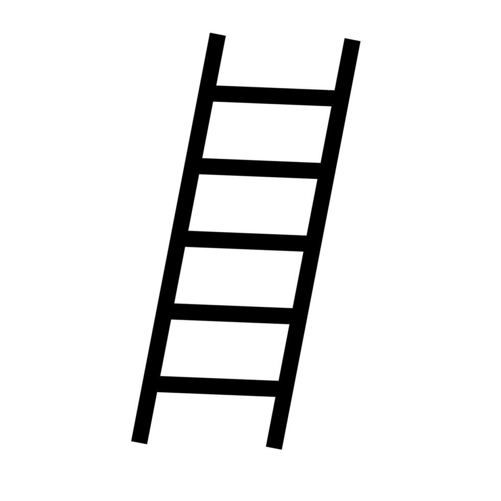 Ladder silhouette icon. Ascend. Vector. vector