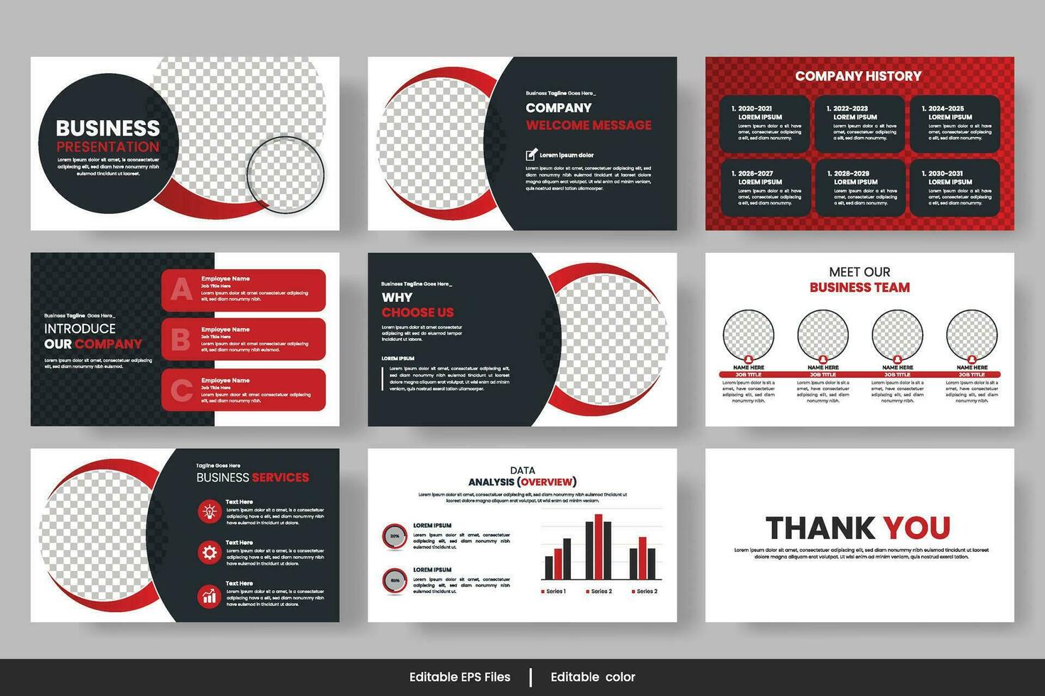 Vector  business presentation slides template green color design minimalist business layout template design