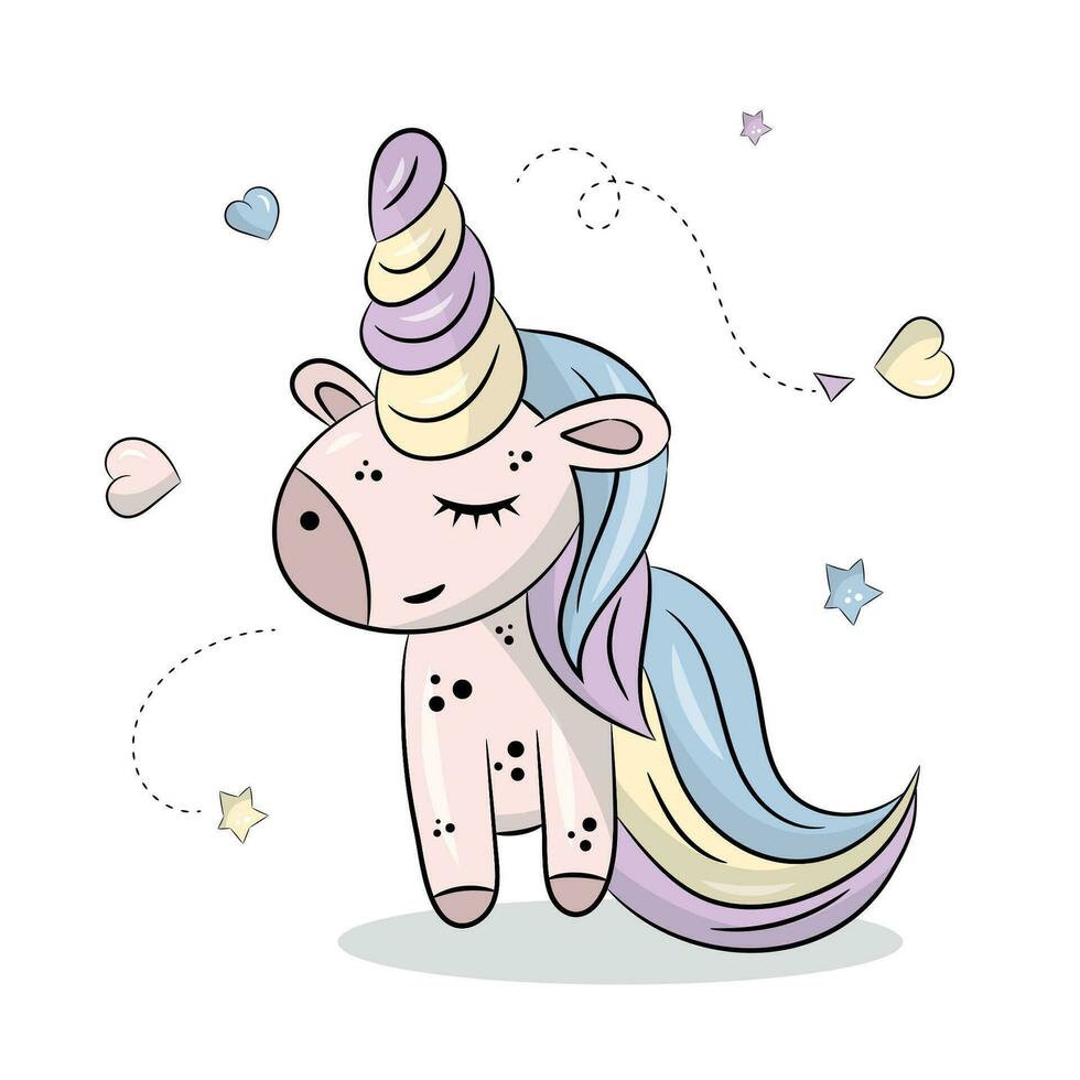 Cute vector unicorn