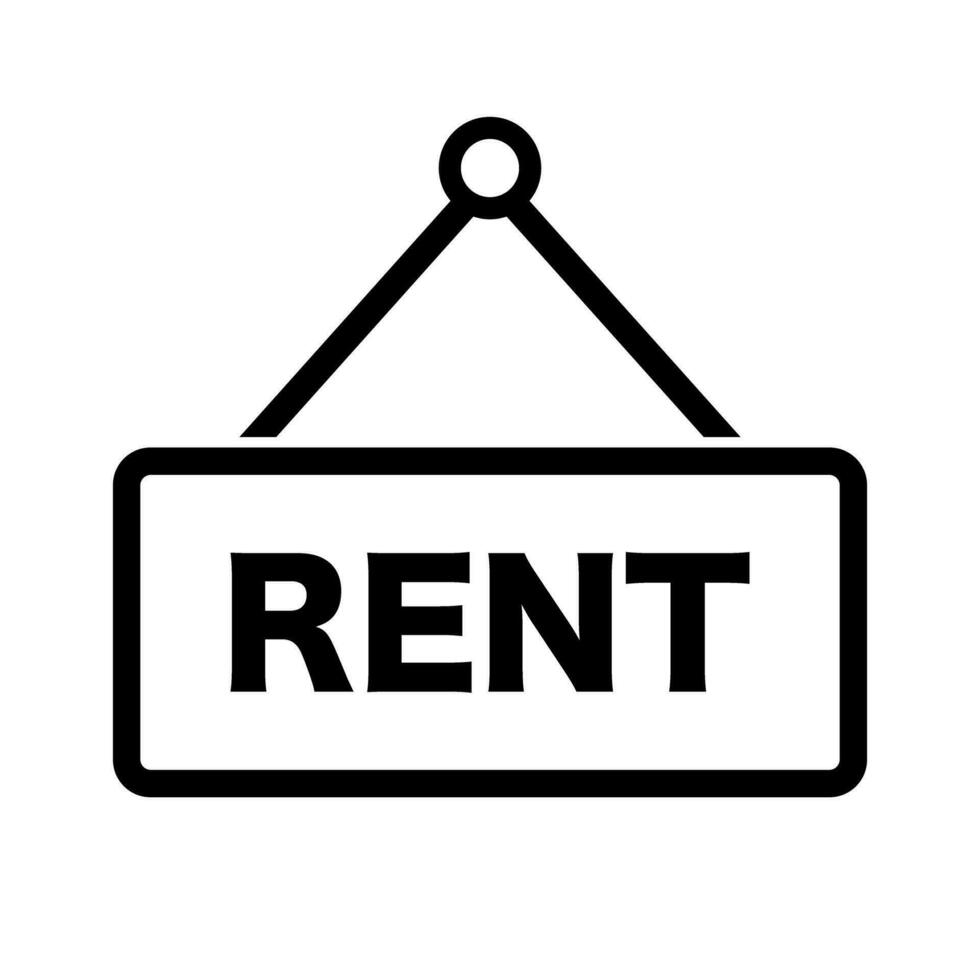 Hanging tag icon for RENT. Available for rent. Vector. vector