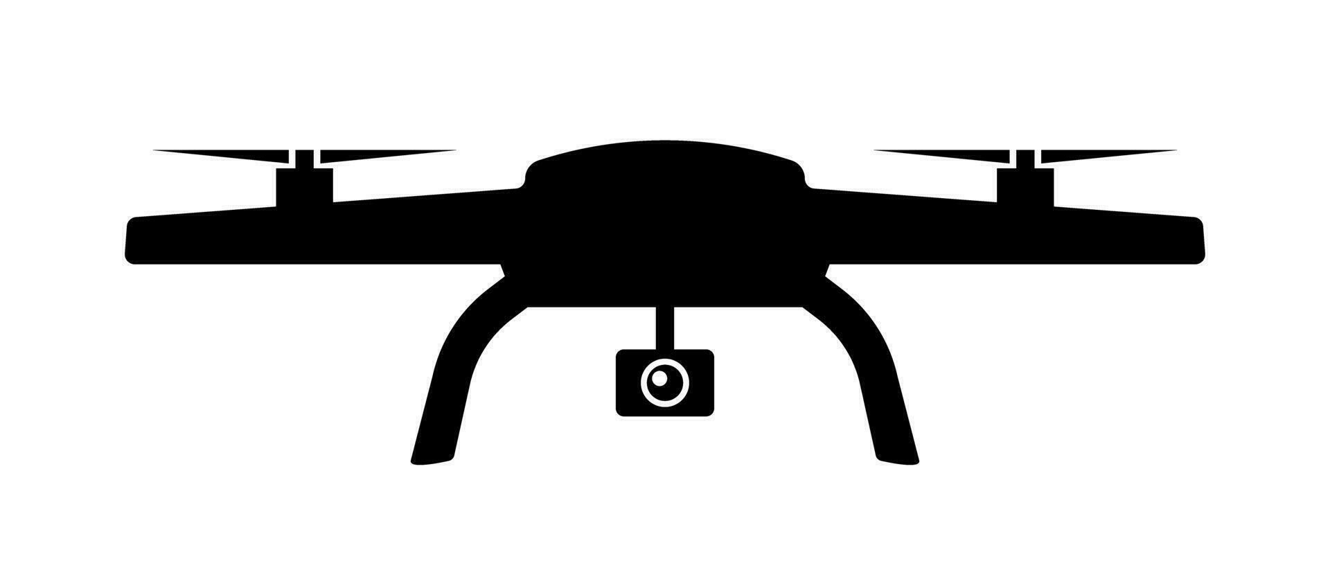 Drone aerial silhouette icon. Vector. vector