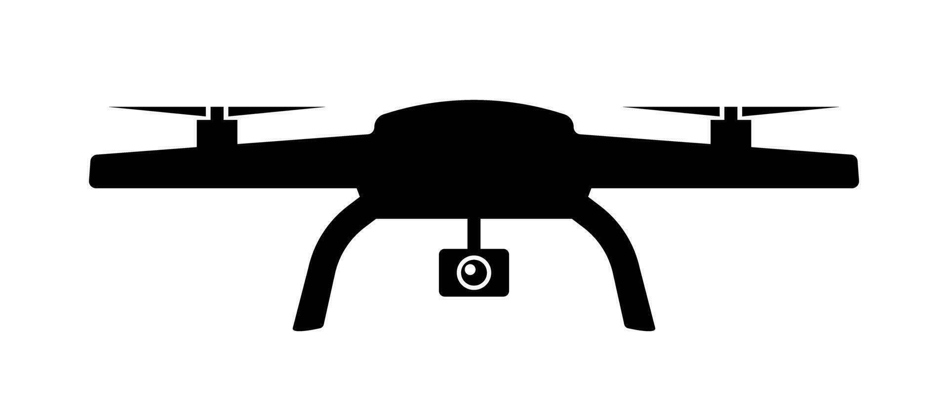Drone aerial silhouette icon. Vector. vector