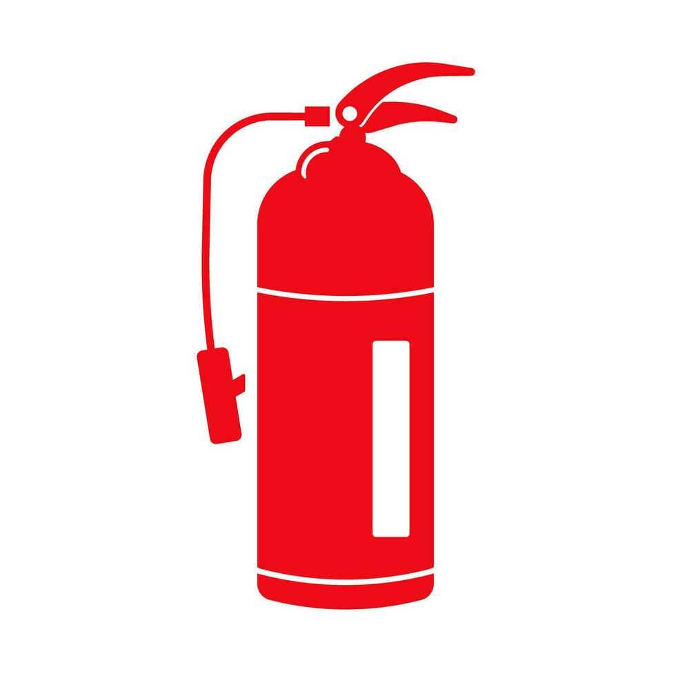 Red fire extinguisher icon. Fire extinguishing facility. Vector. vector