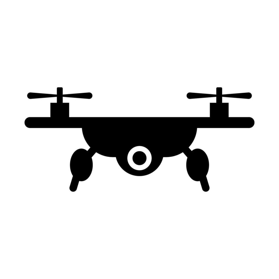 Drone silhouette icon in flight. Vector. vector