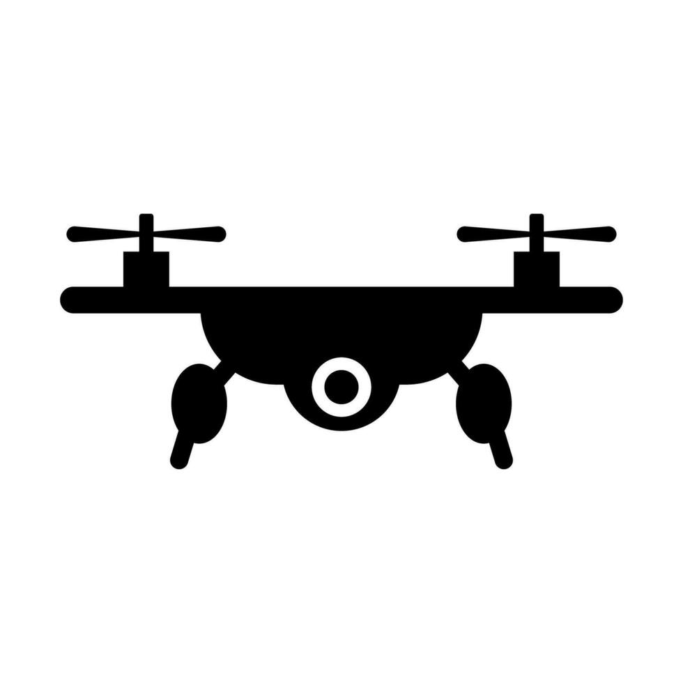 Drone silhouette icon in flight. Vector. vector