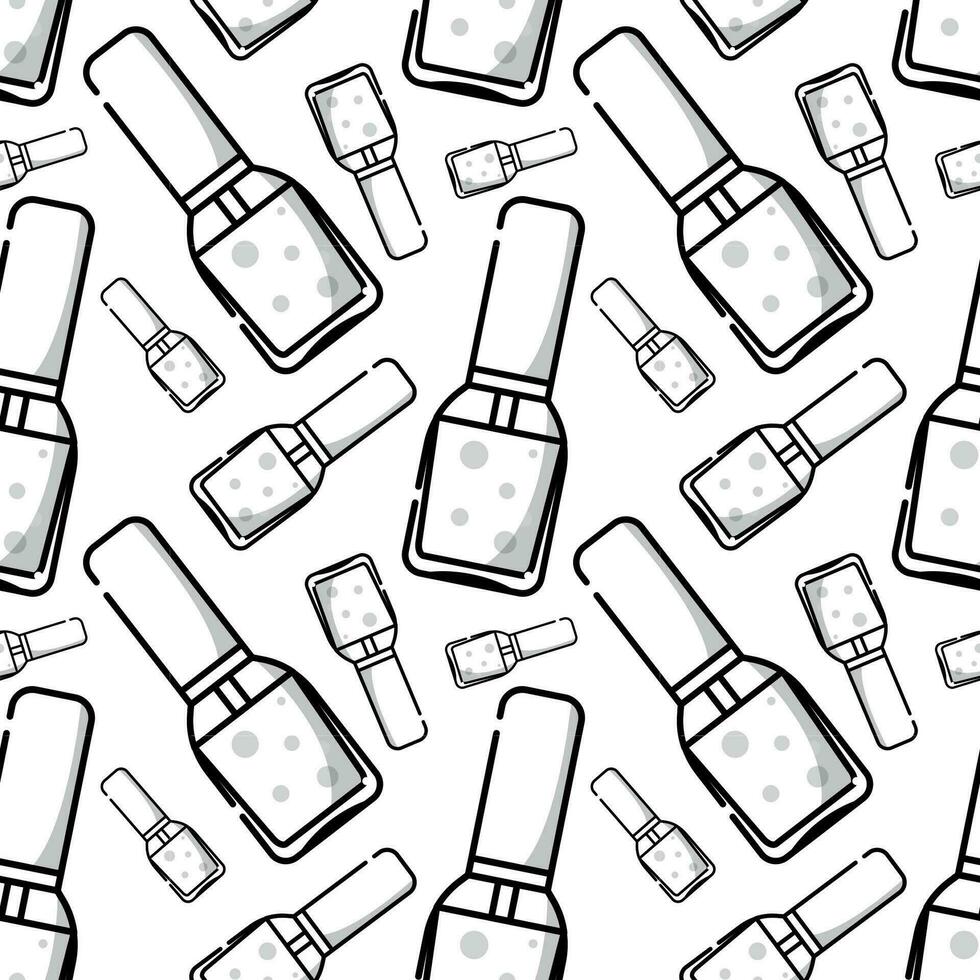 Nail salon vector seamless pattern