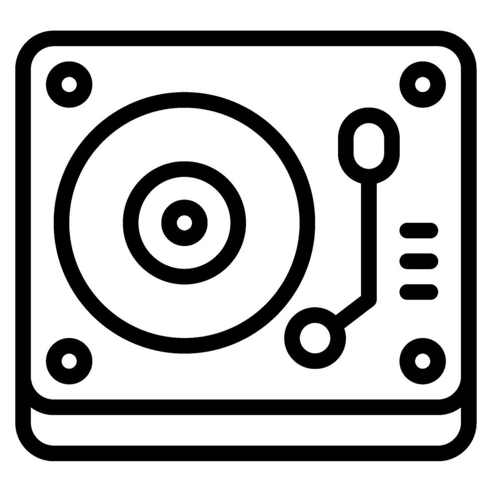 turntable icon illustration for web app, etc vector