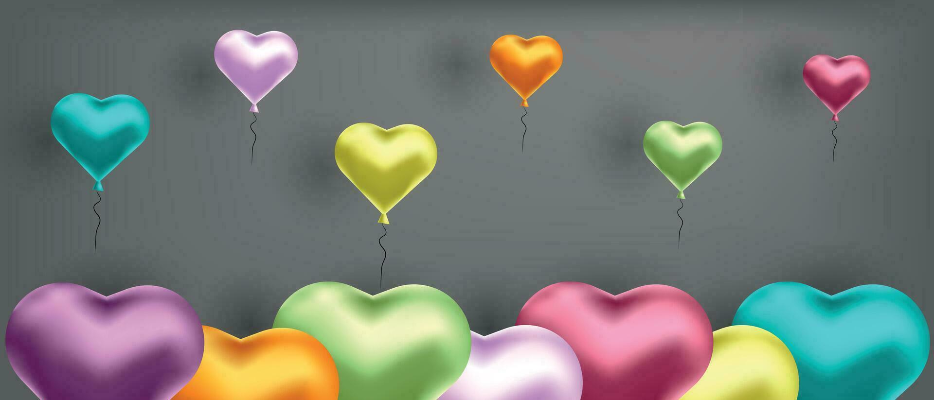 Happy birthday illustration with air balloons vector