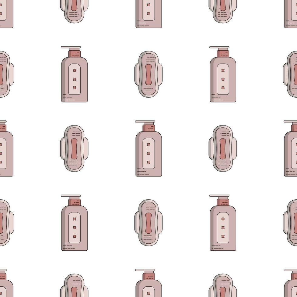 Women's menstruation and pads seamless pattern vector