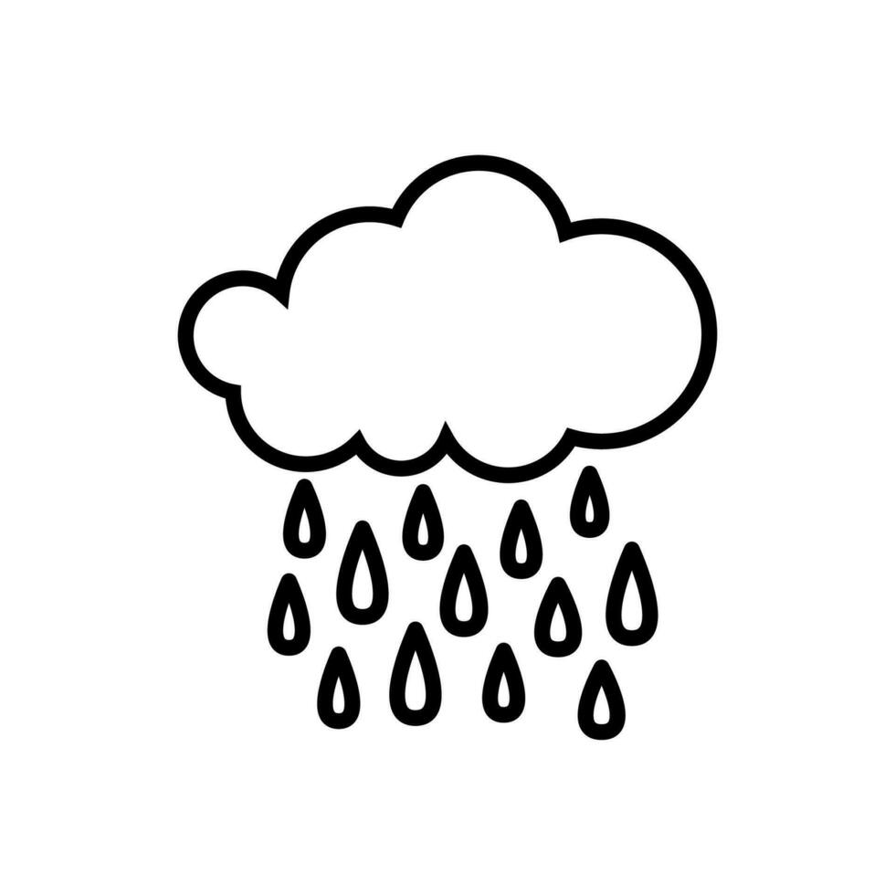 lluvioso icono diseño vector modelo