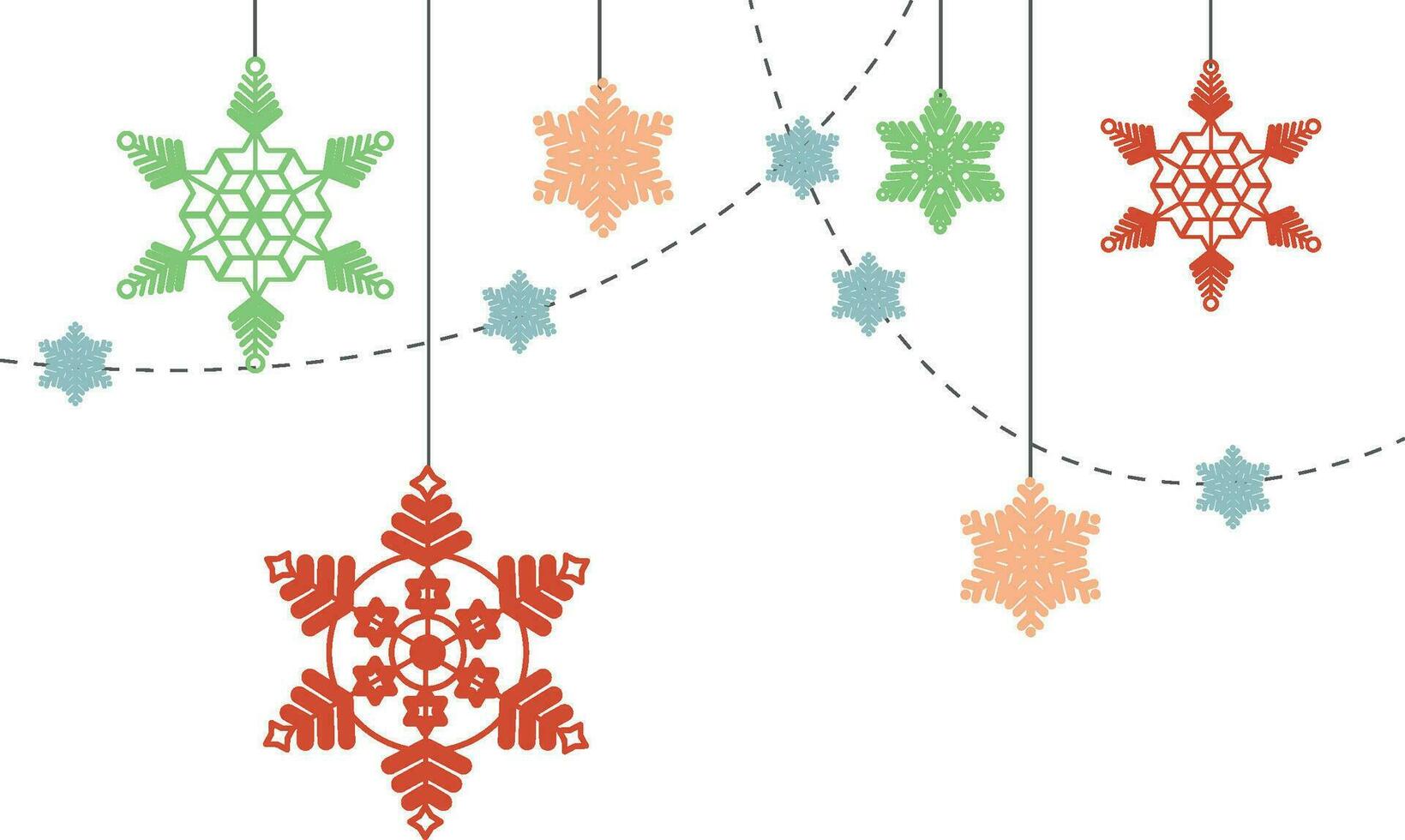 Winter border with snowflake vector
