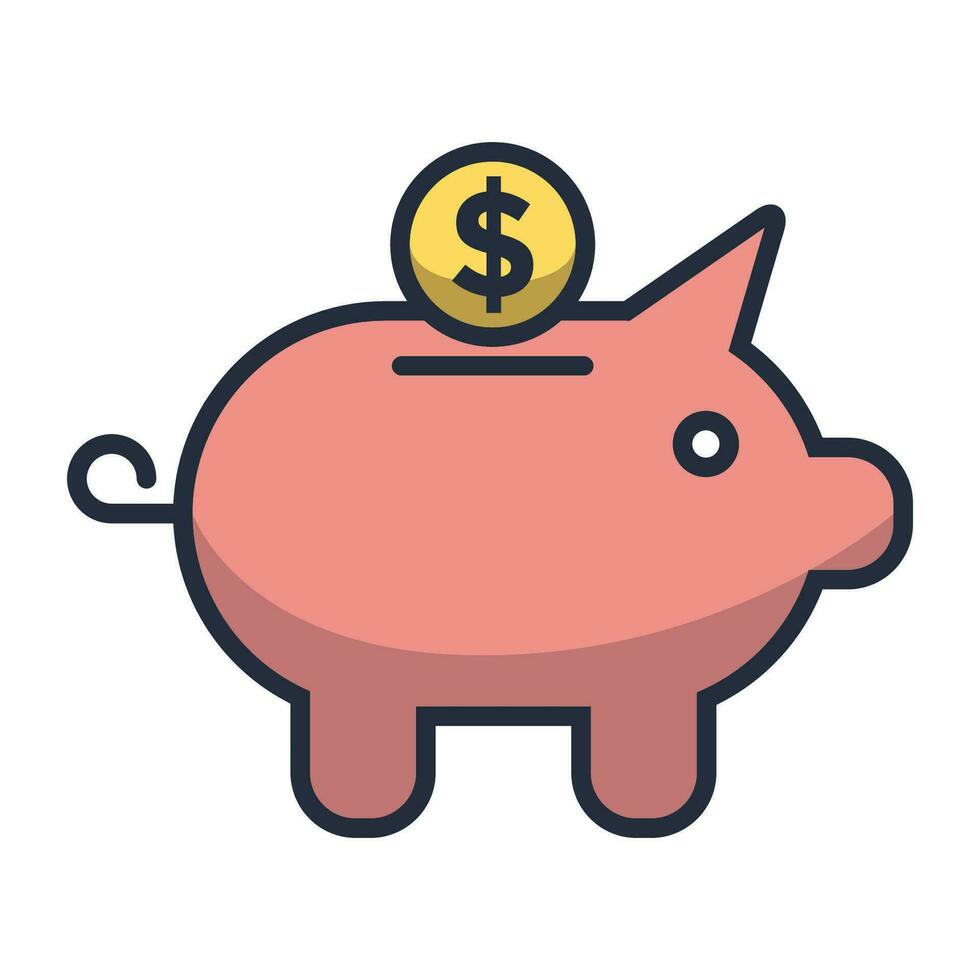 piggy bank icon design vector template