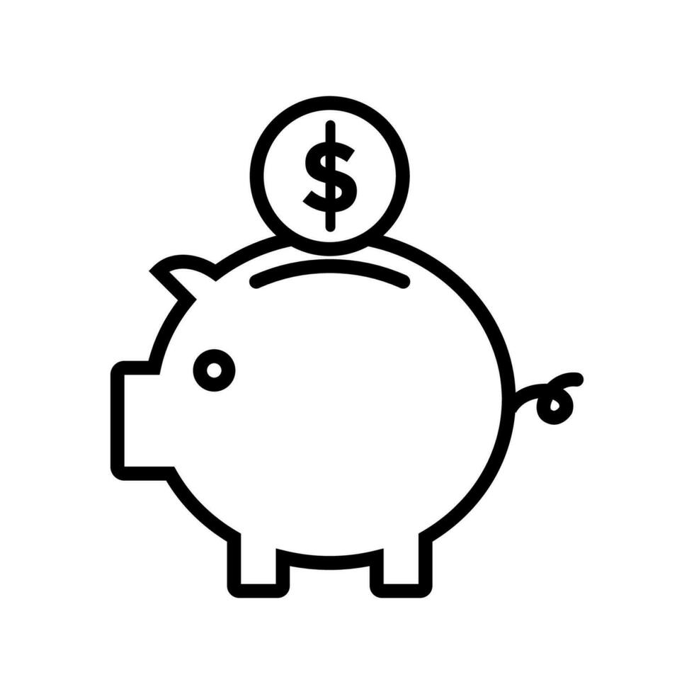 piggy bank icon design vector template