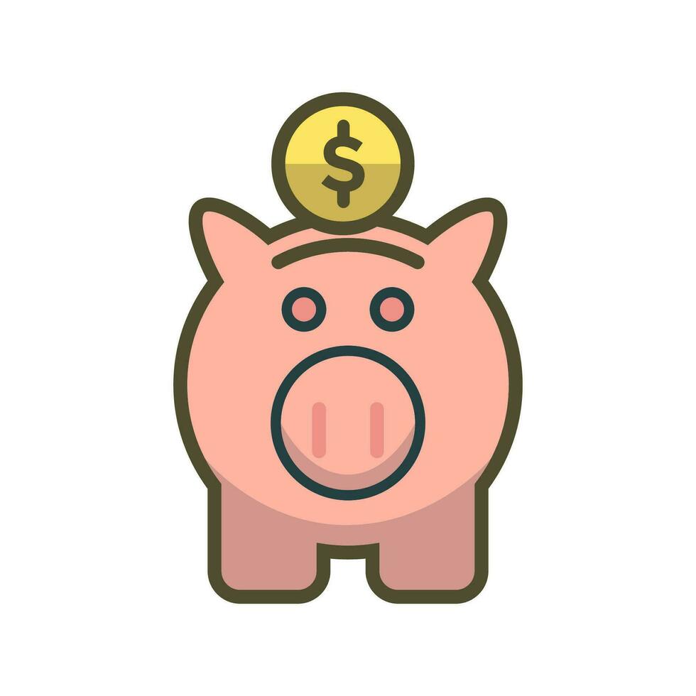 piggy bank icon design vector template