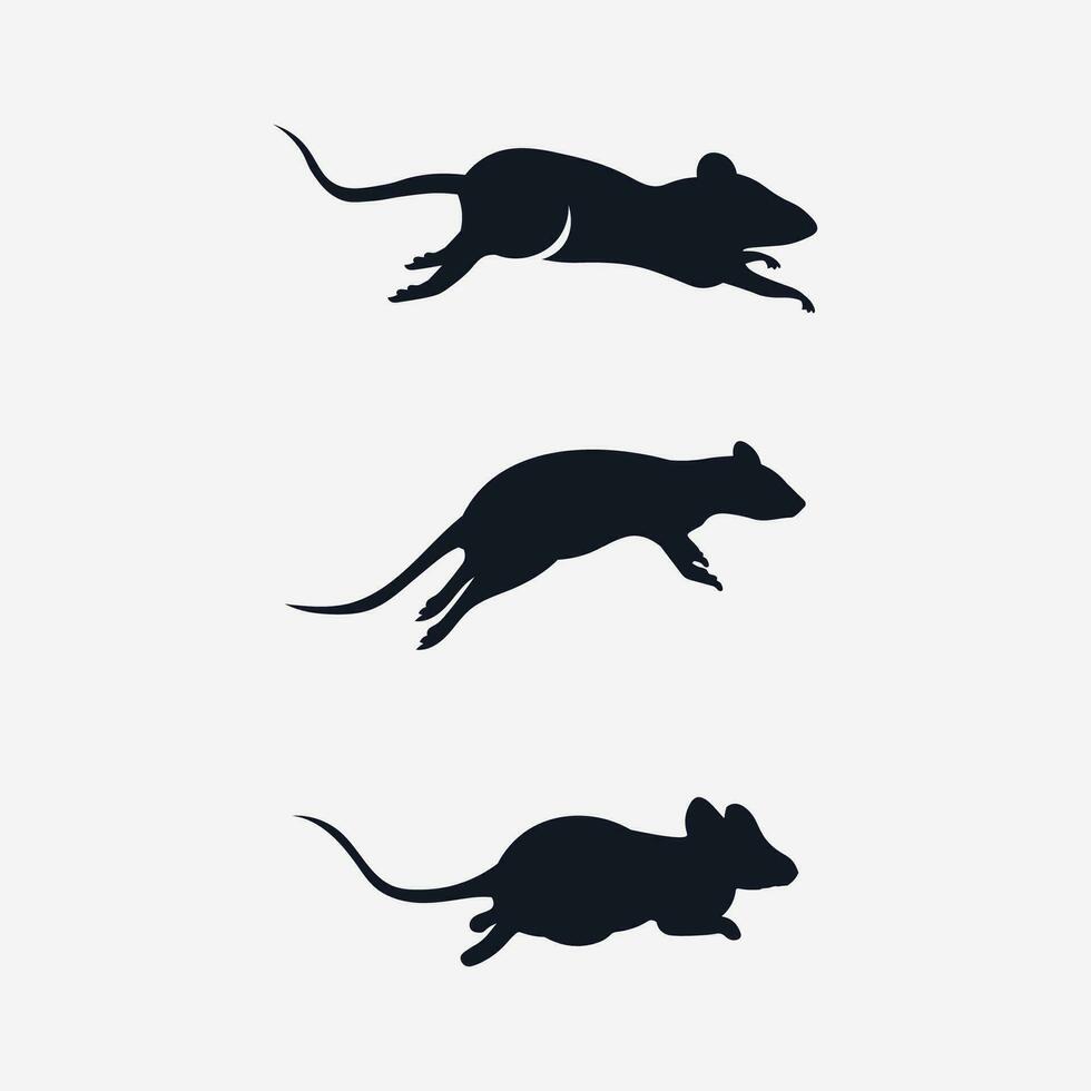 Mouse logo and animal vector design illustration