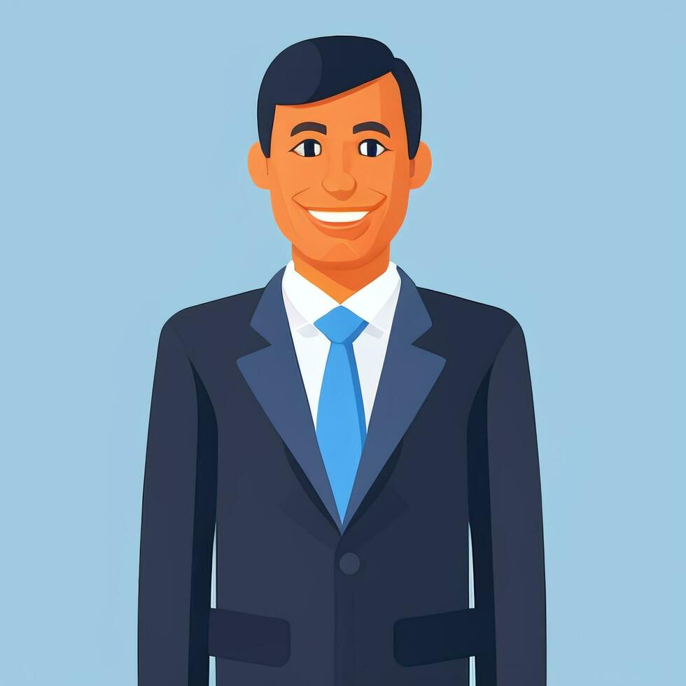 AI generated Businessman Man In Suit Entrepreneur Logo Avatar Clip Art Icon Sticker Decoration Simple Background photo