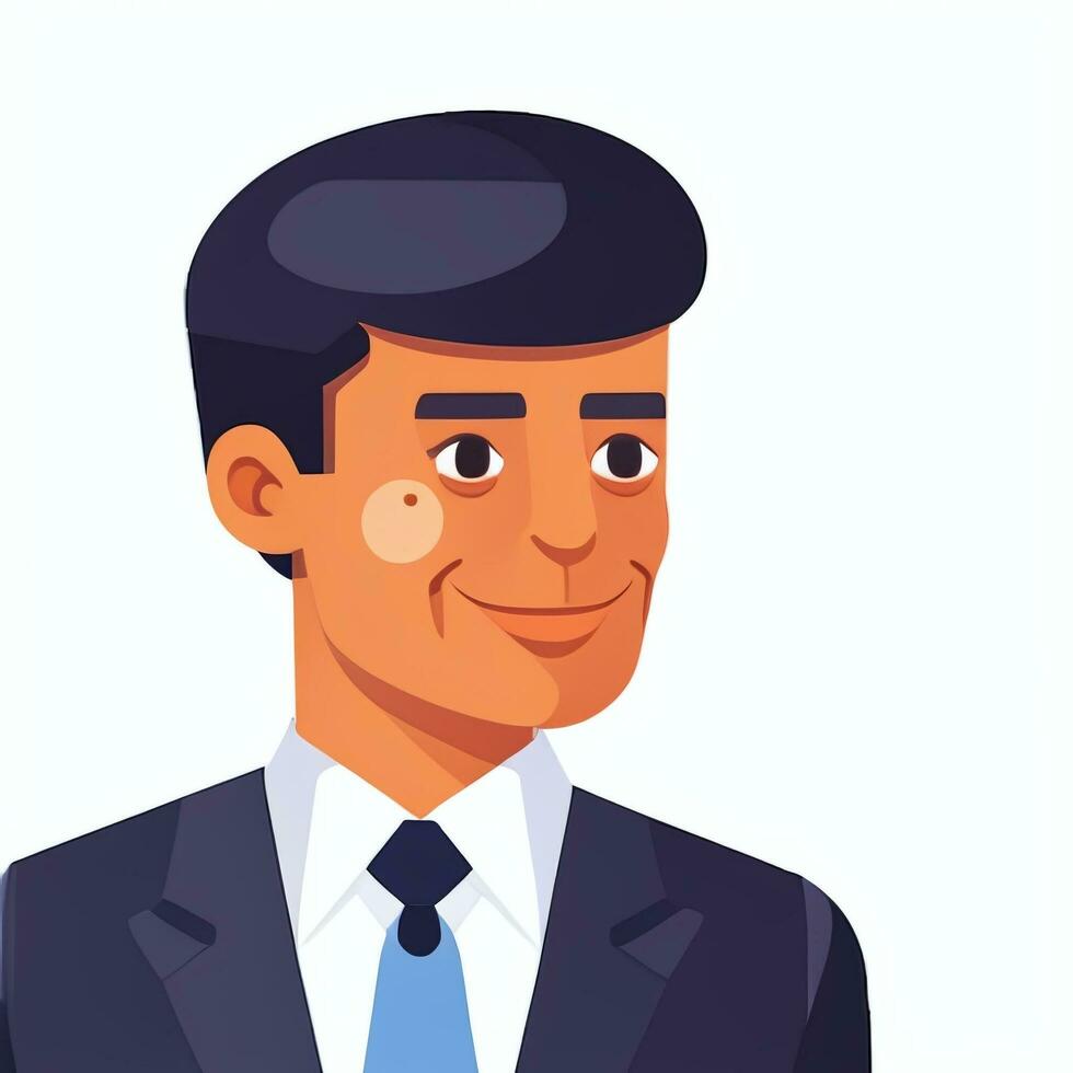 AI generated Businessman Man In Suit Entrepreneur Logo Avatar Clip Art Icon Sticker Decoration Simple Background photo