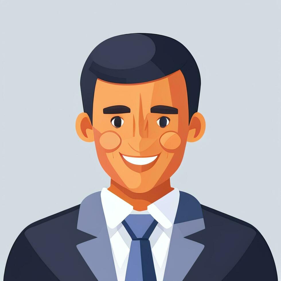 AI generated Businessman Man In Suit Entrepreneur Logo Avatar Clip Art Icon Sticker Decoration Simple Background photo