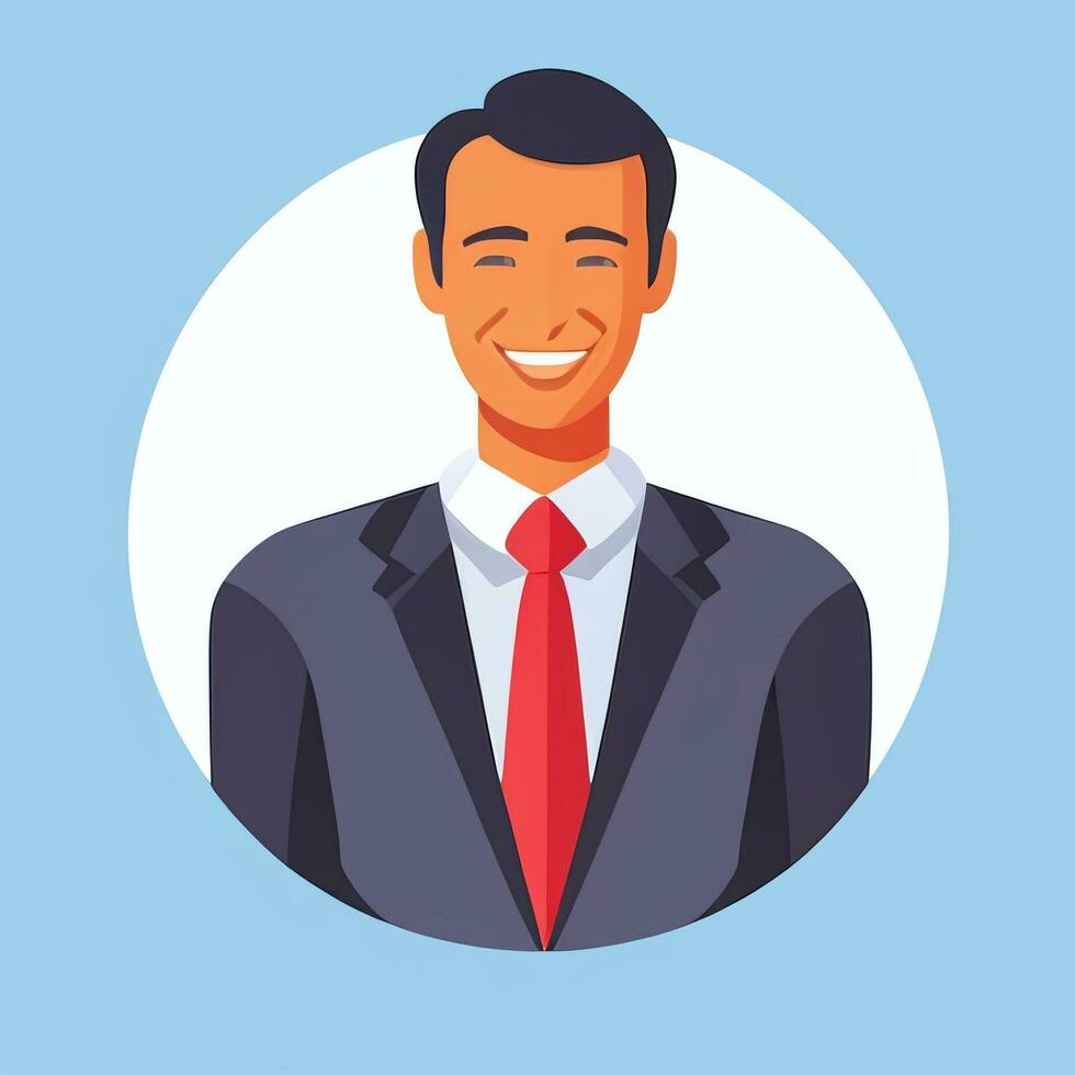 AI generated Businessman Man In Suit Entrepreneur Logo Avatar Clip Art Icon Sticker Decoration