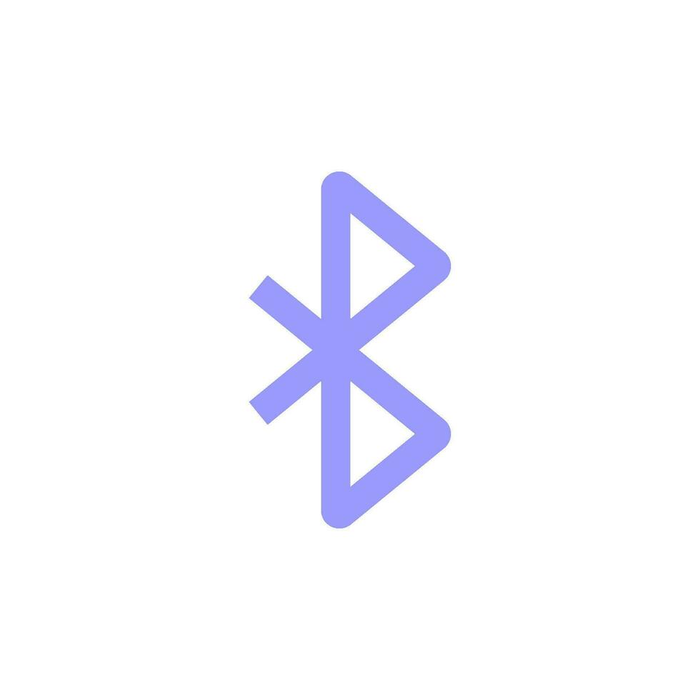 bluetooth icon in blue for technology vector