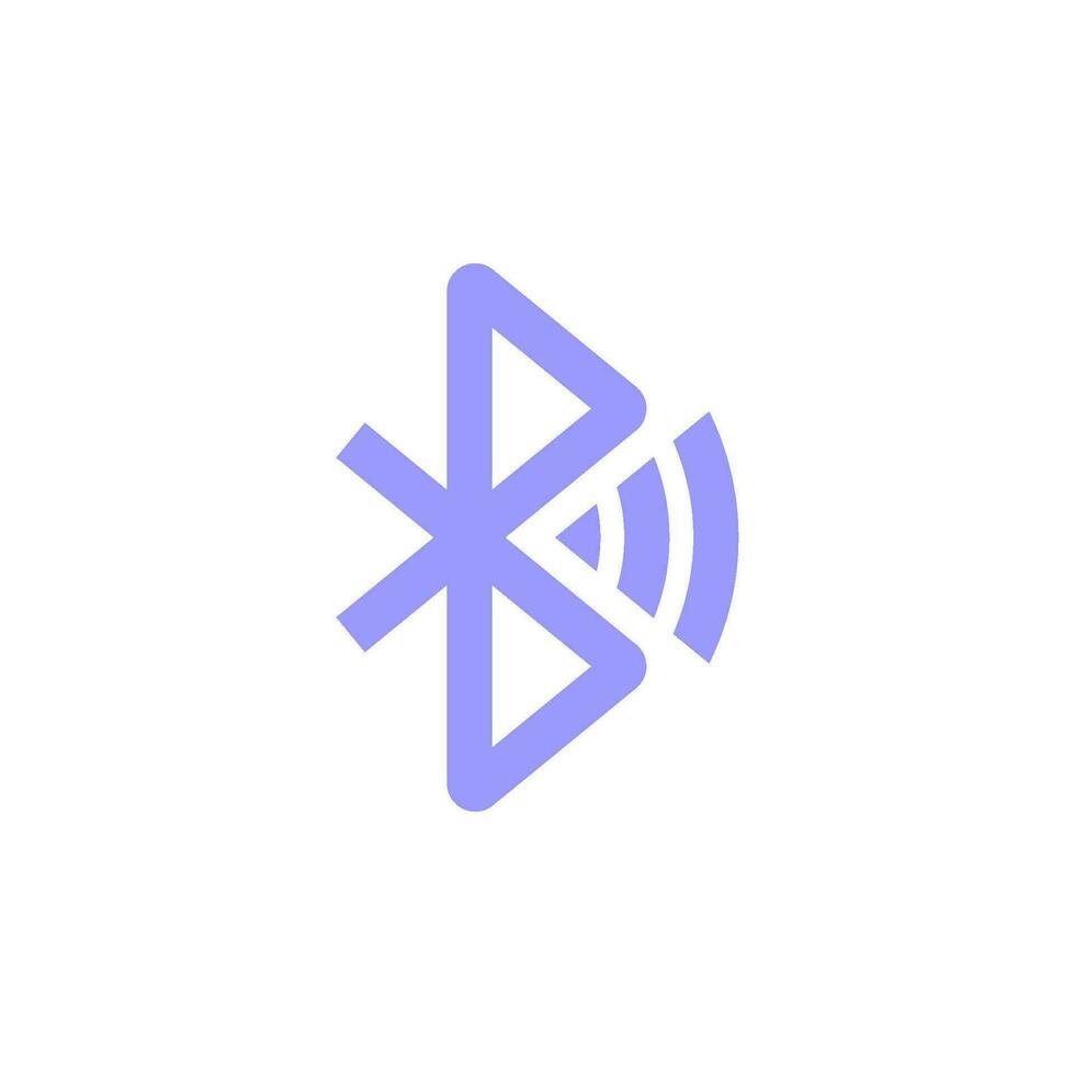 bluetooth icon in blue for technology vector