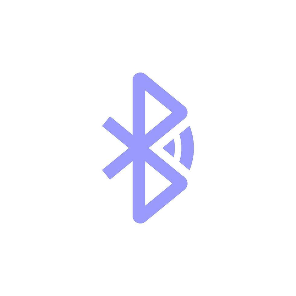 bluetooth icon in blue for technology vector