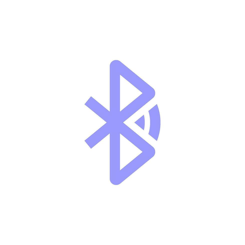 bluetooth icon in blue for technology vector