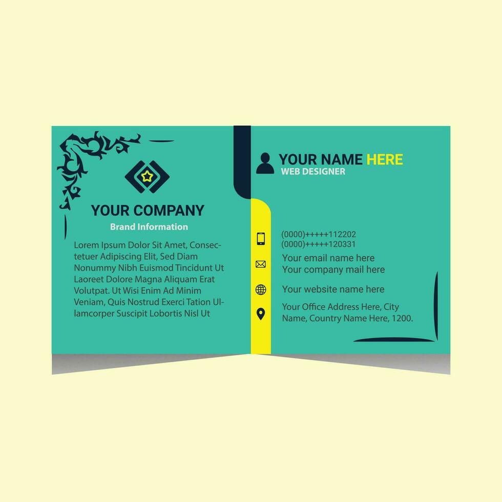 Creative business card design vector