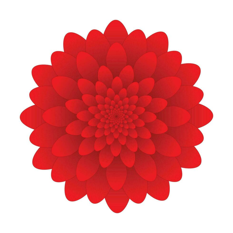 beautiful vector red flower