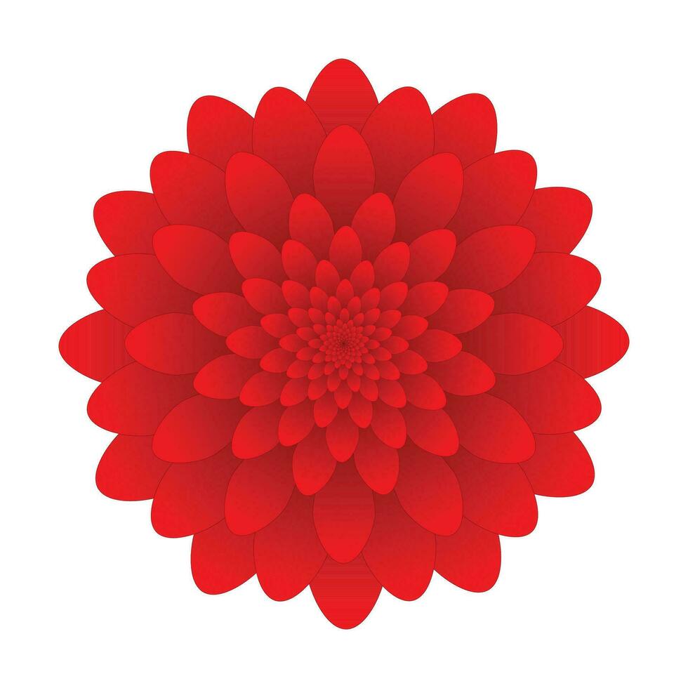 hermosa vector rojo flor