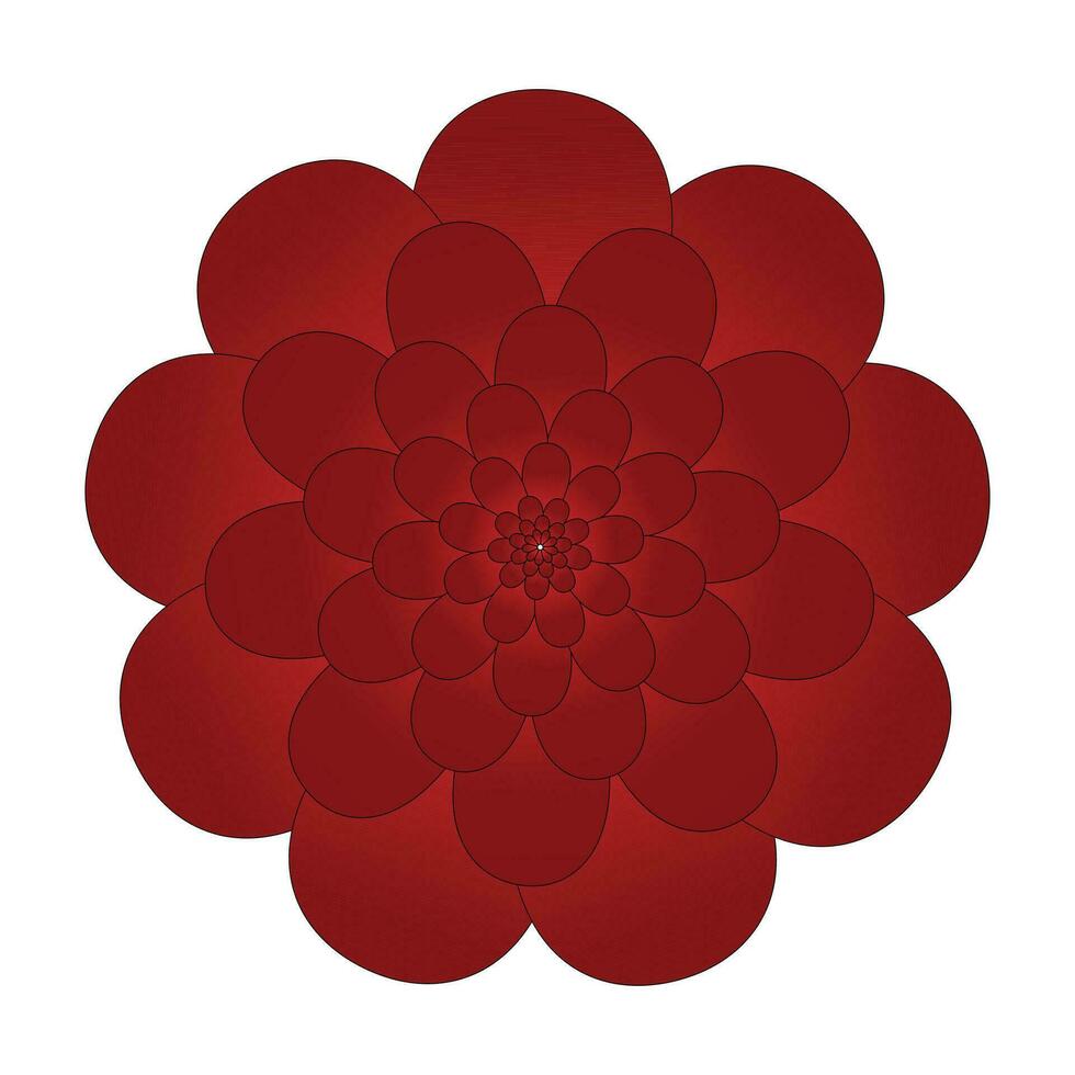 beautiful vector red flower