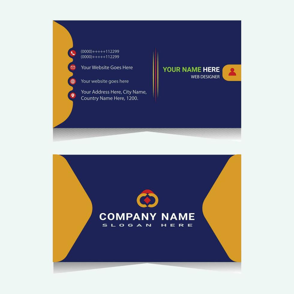 Corporate business card design vector