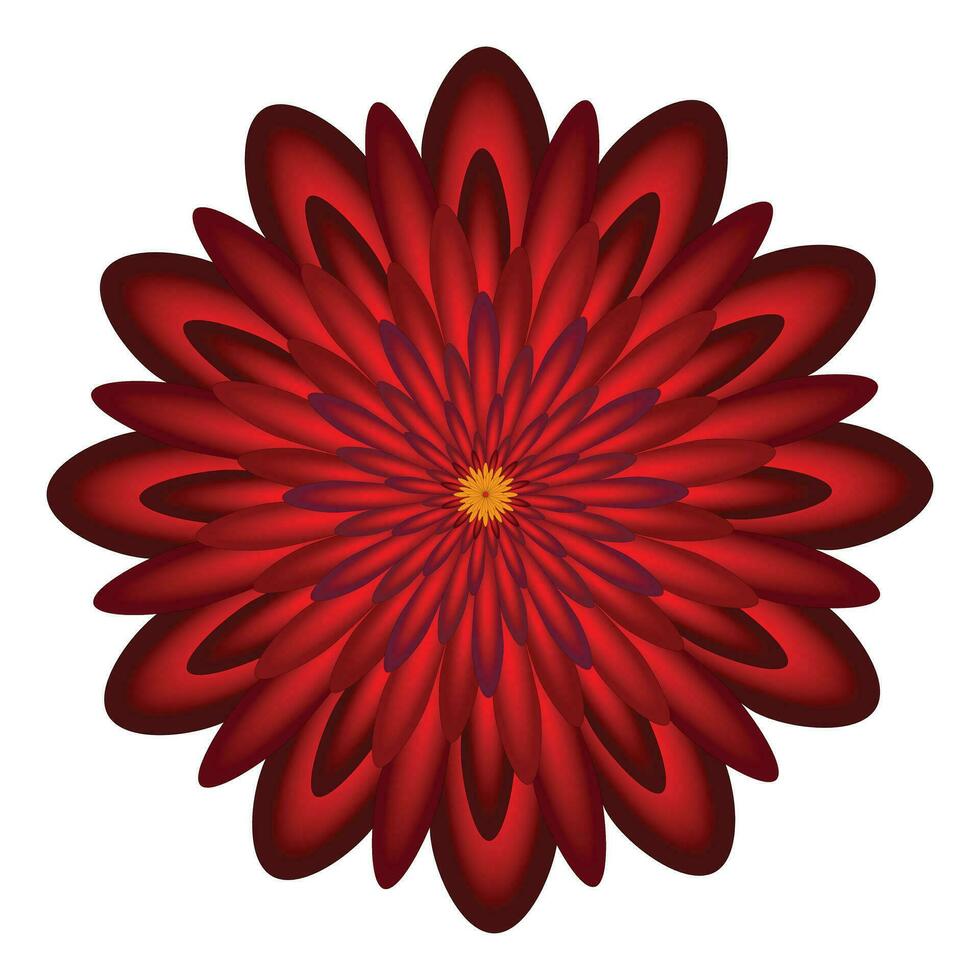 beautiful vector red flower