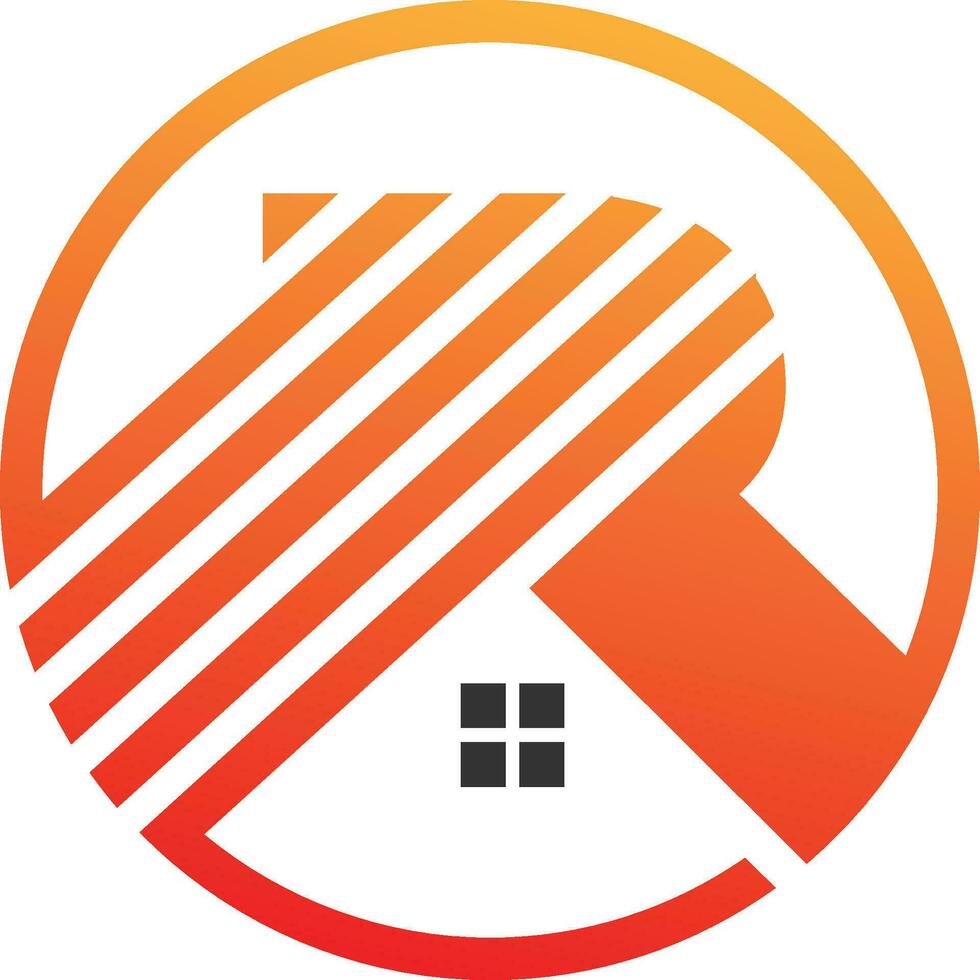 Iconic Letter R logo design vector