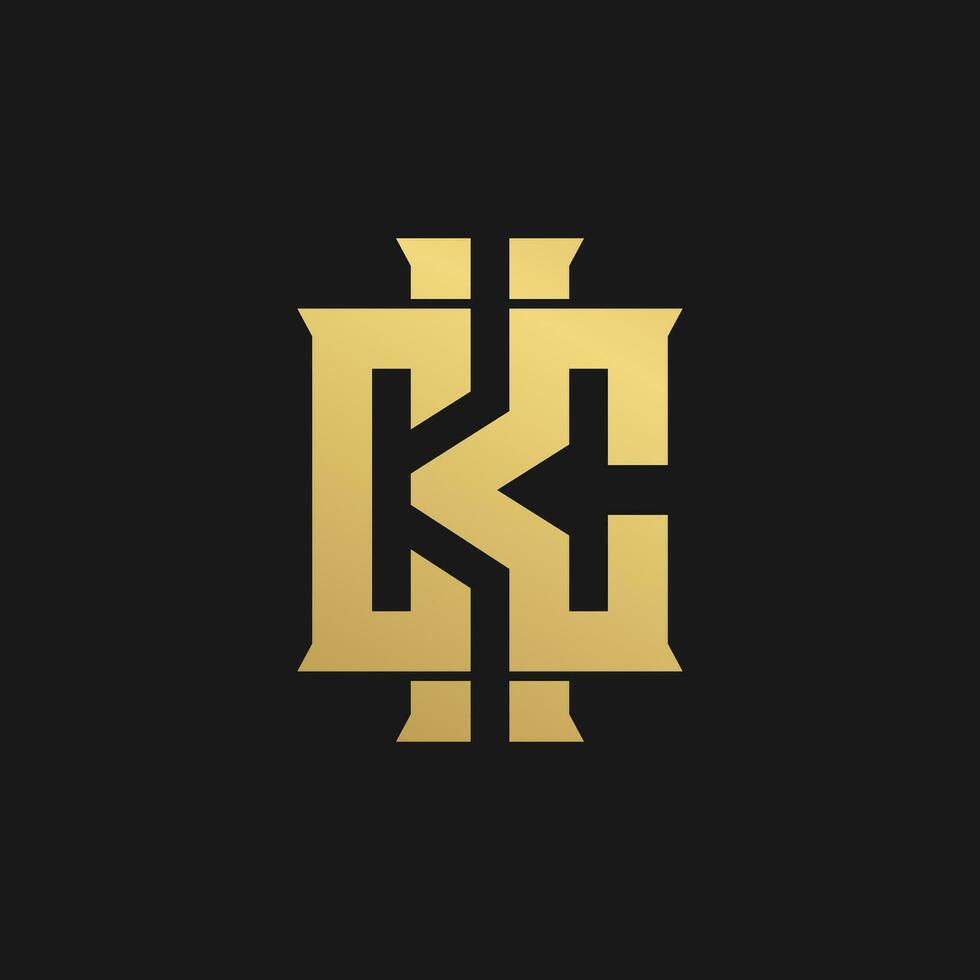 Luxury letter CKC vector