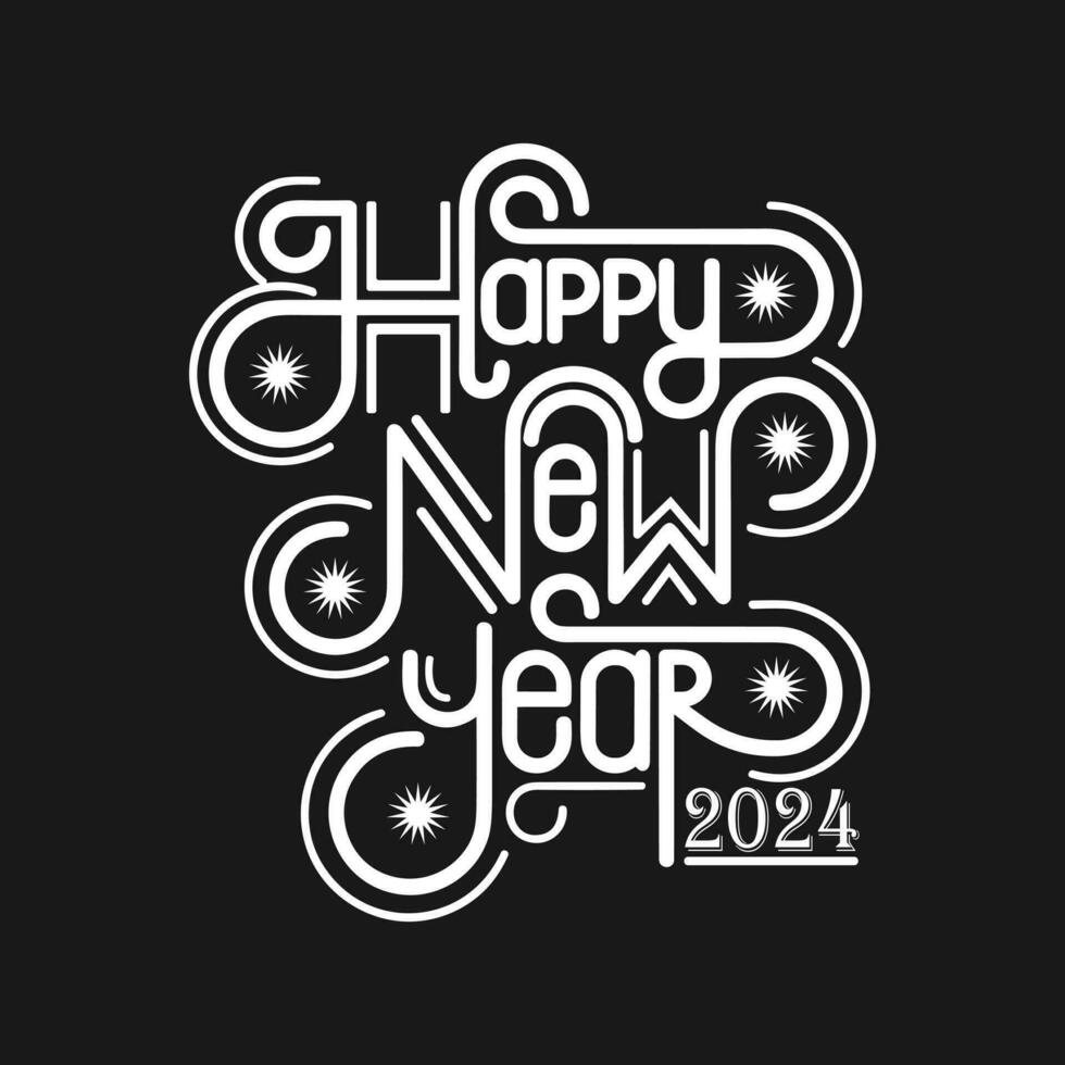 happy new year t shirt design, happy new year 2024,typography, holiday, new year t shirt design, 2024 t shirt, trendy, festival, T-Shirt Design fully vector graphics for t-shirt print design.