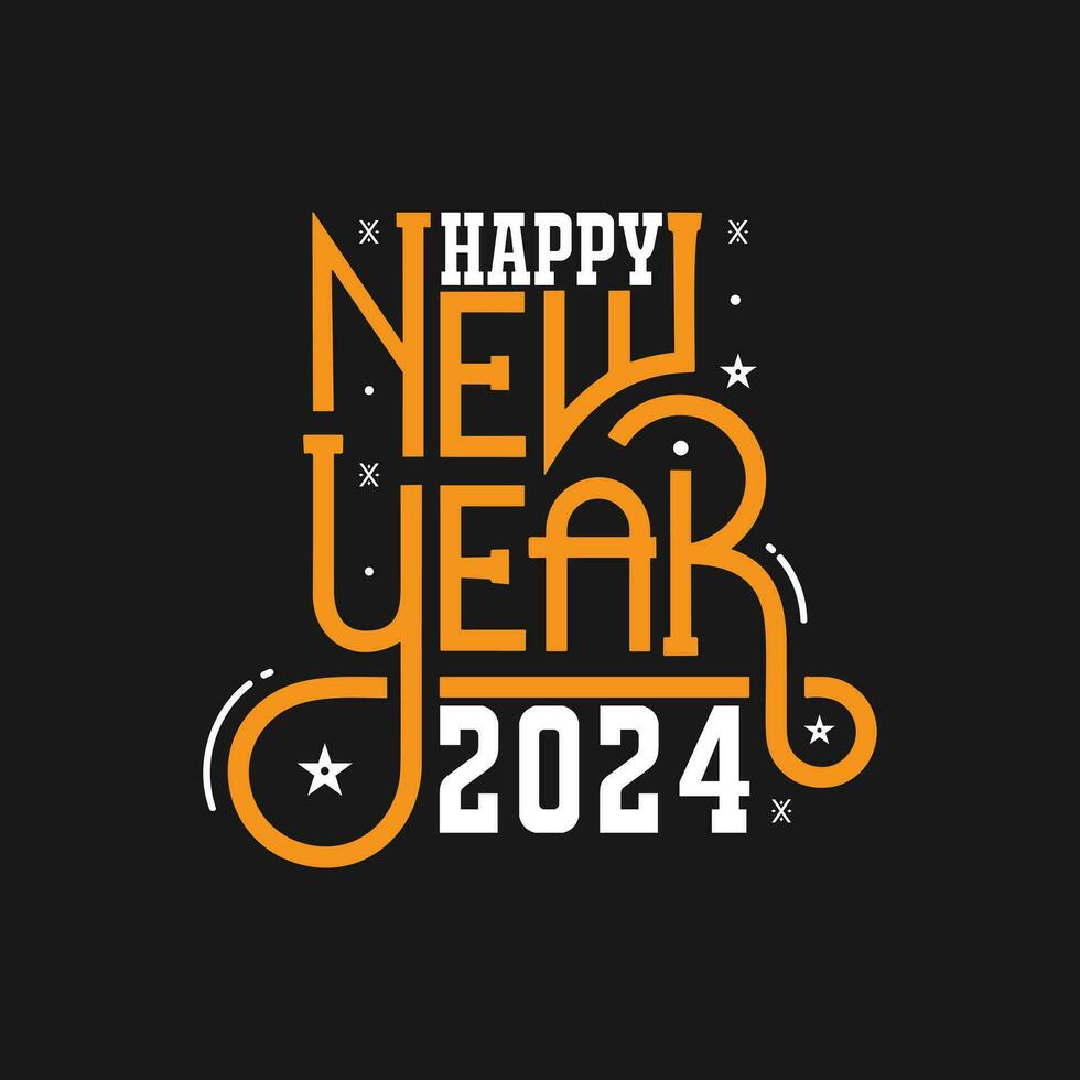 happy new year t shirt design, happy new year 2024,typography, holiday, new year t shirt design, 2024 t shirt, trendy, festival, T-Shirt Design fully vector graphics for t-shirt print design.