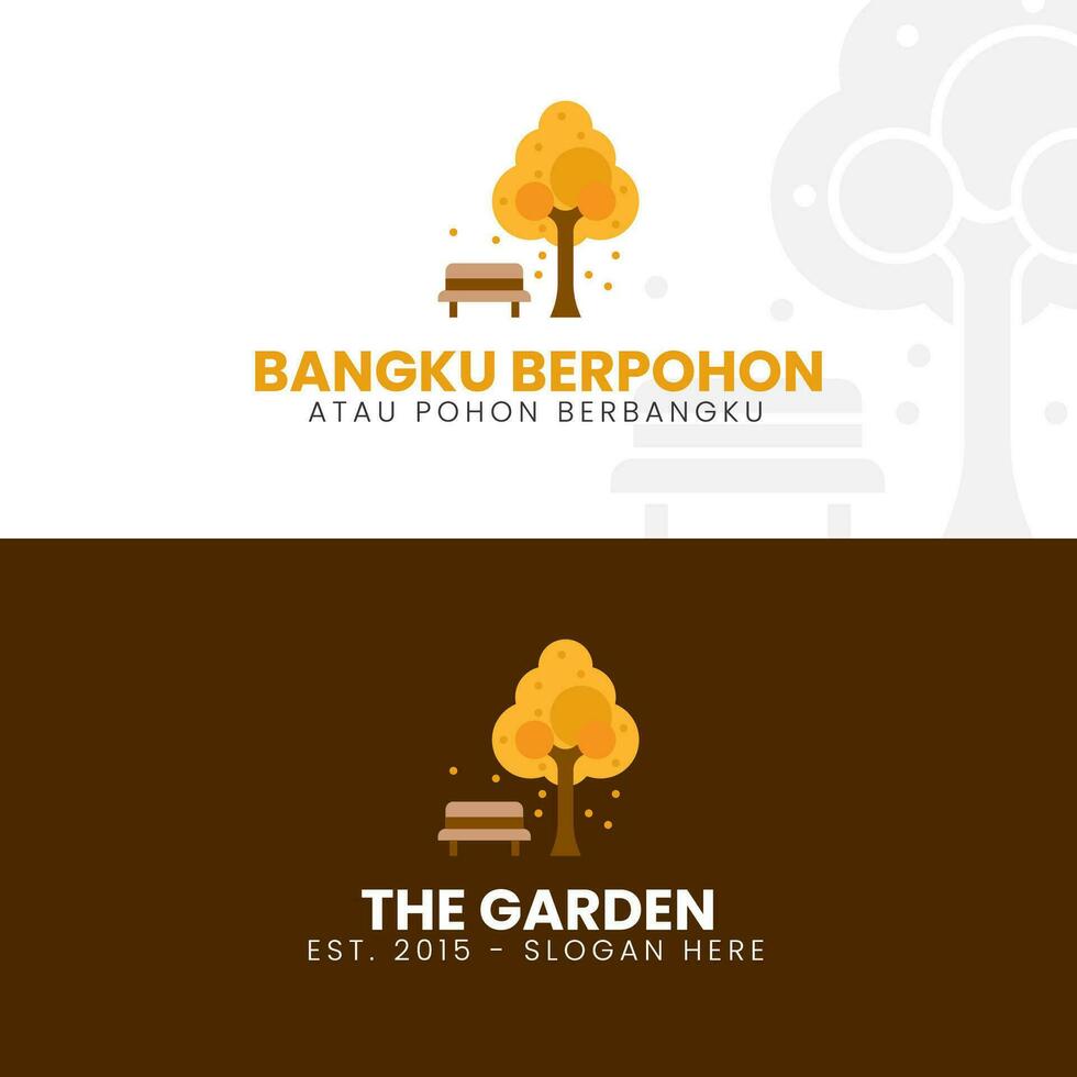 Tree Garden Base Logo Editable Vector
