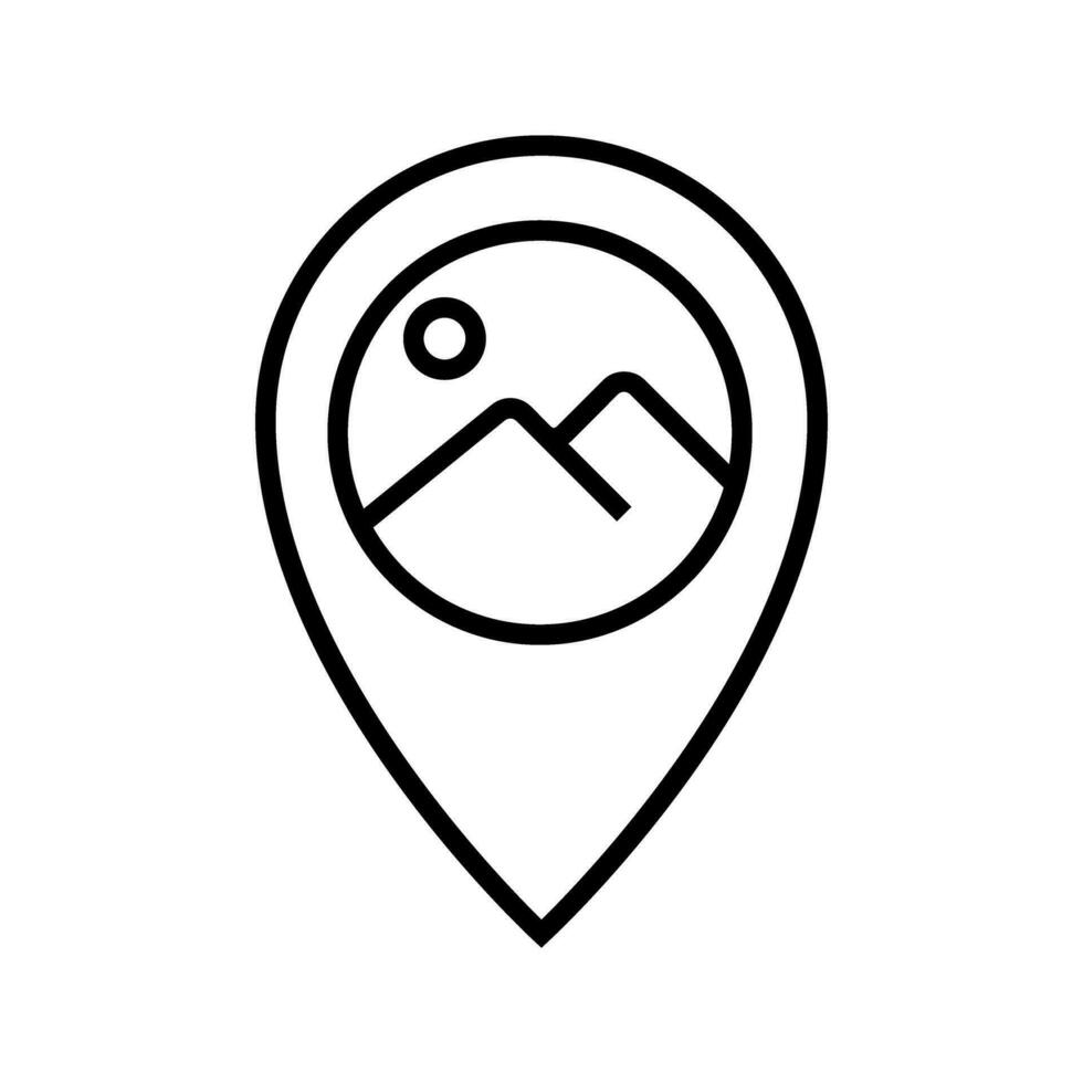 photo location icon vector