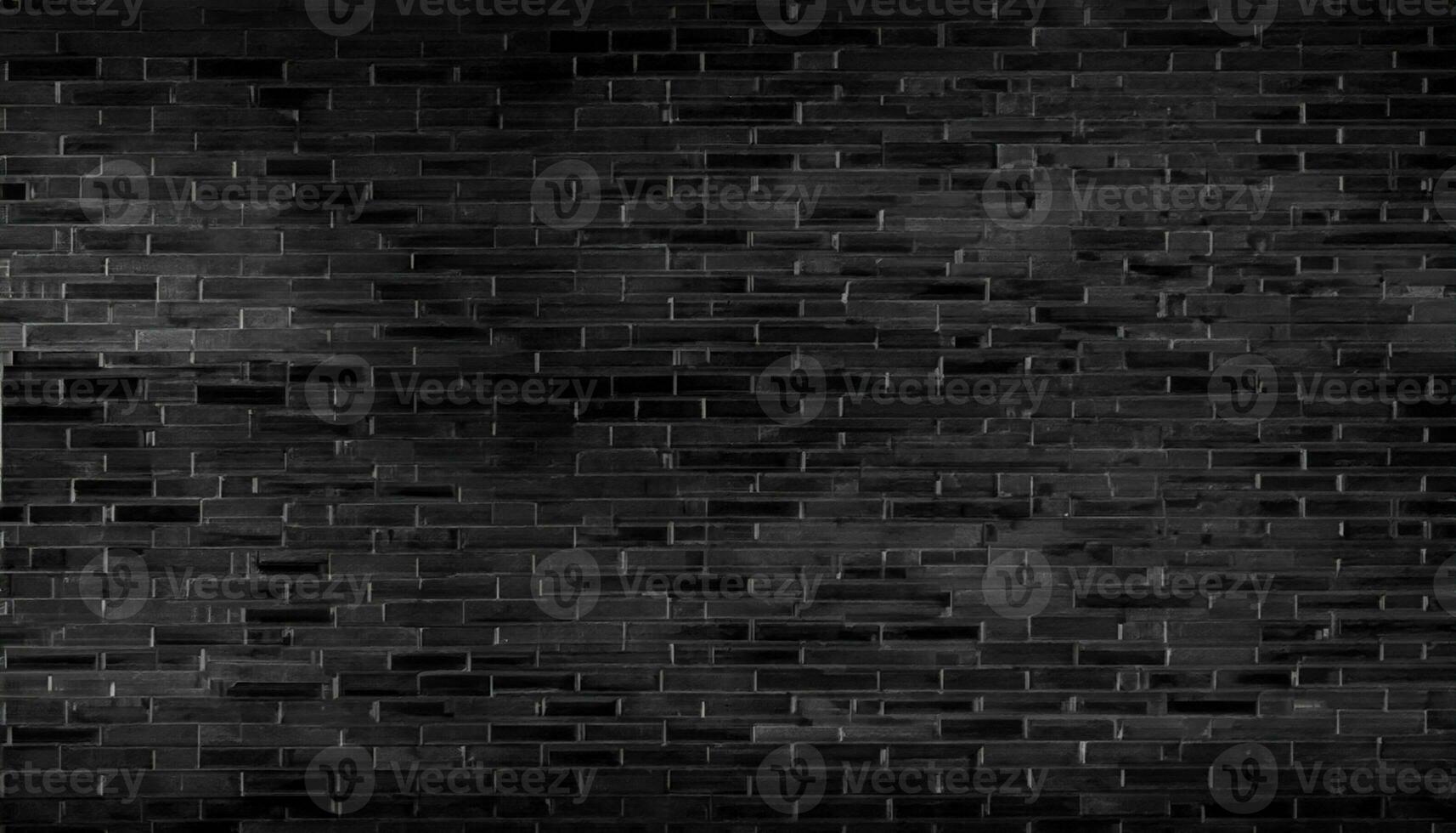 Abstract black brick wall pattern background and black backdrop, Blank copy space. photo