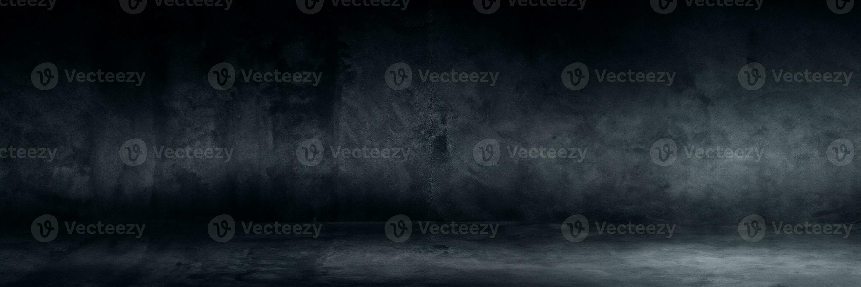 Empty space studio dark room of Plaster concrete grunge texture background for use display product. photo