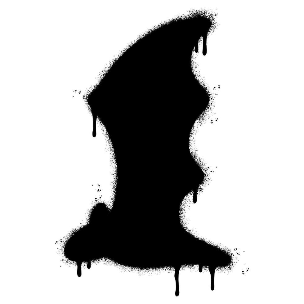 Spray Painted Graffiti Bat silhouette Icon Sprayed isolated with a white background. vector