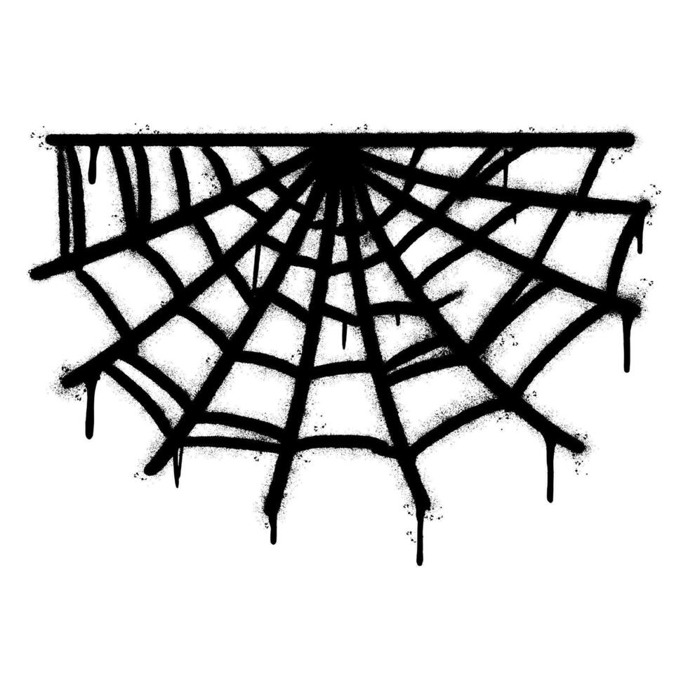 Spray Painted Graffiti spiderweb icon Sprayed isolated with a white background. vector